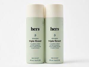 Hers Triple Threat Thickening Shampoo Set Of 2 Biotin Napa Rose 6.4 Oz